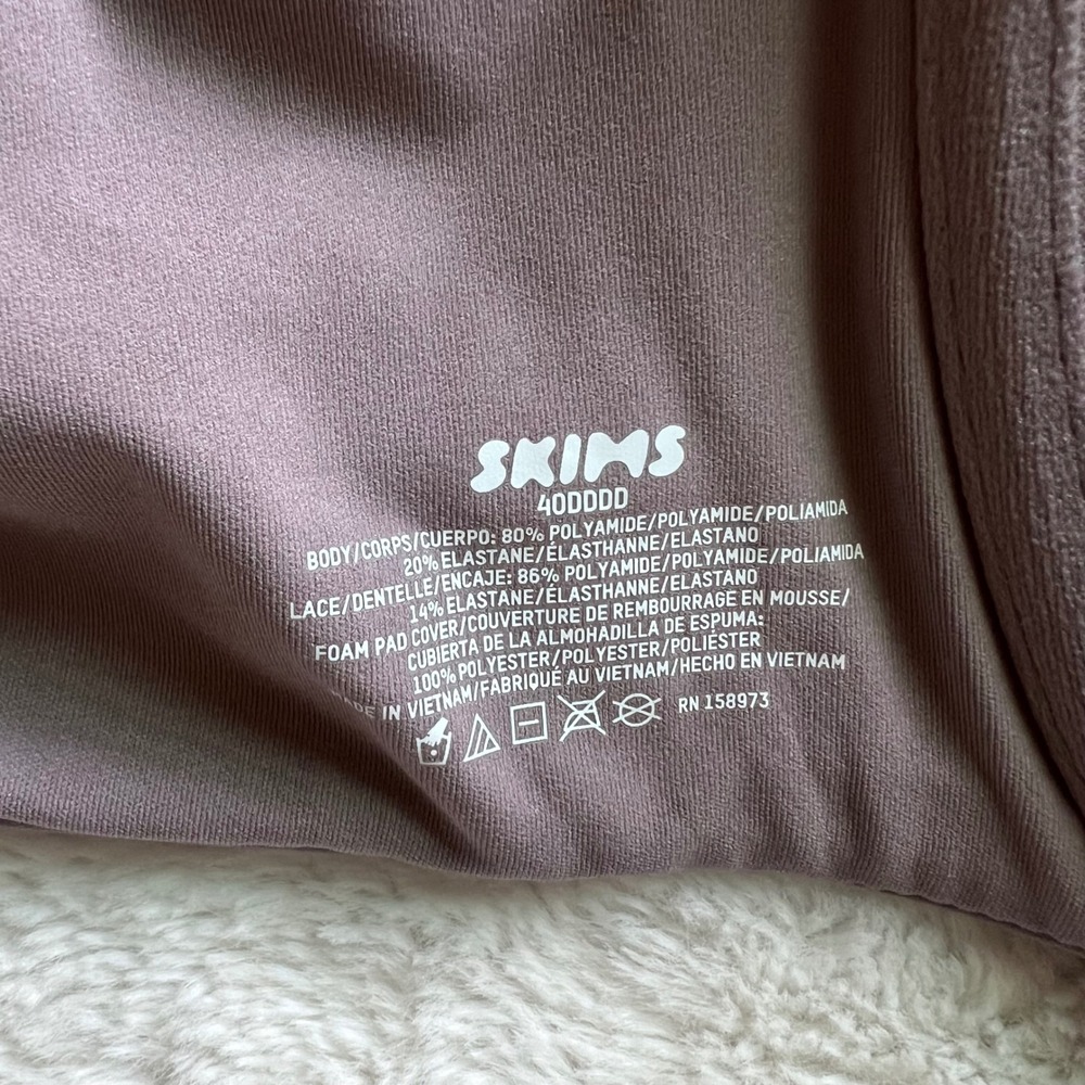 Skims Fits Everybody Lace T-Shirt Bra Zinc Multi BA-TSH-4668 Womens 40DDDD NEW - Picture 9 of 10
